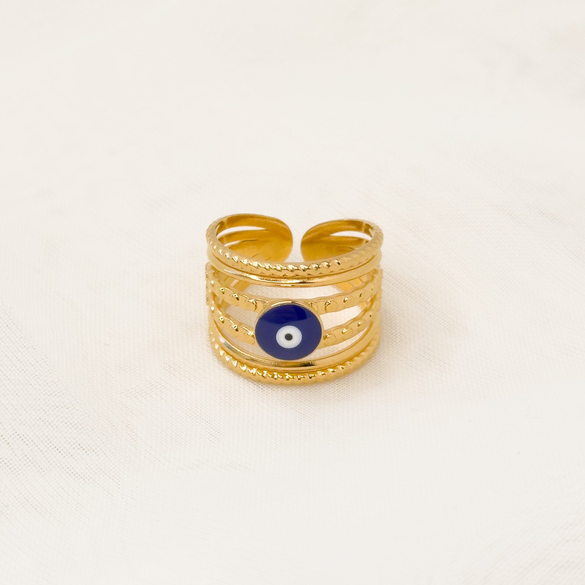 Olympia Gold Evil eye ring - Image 2