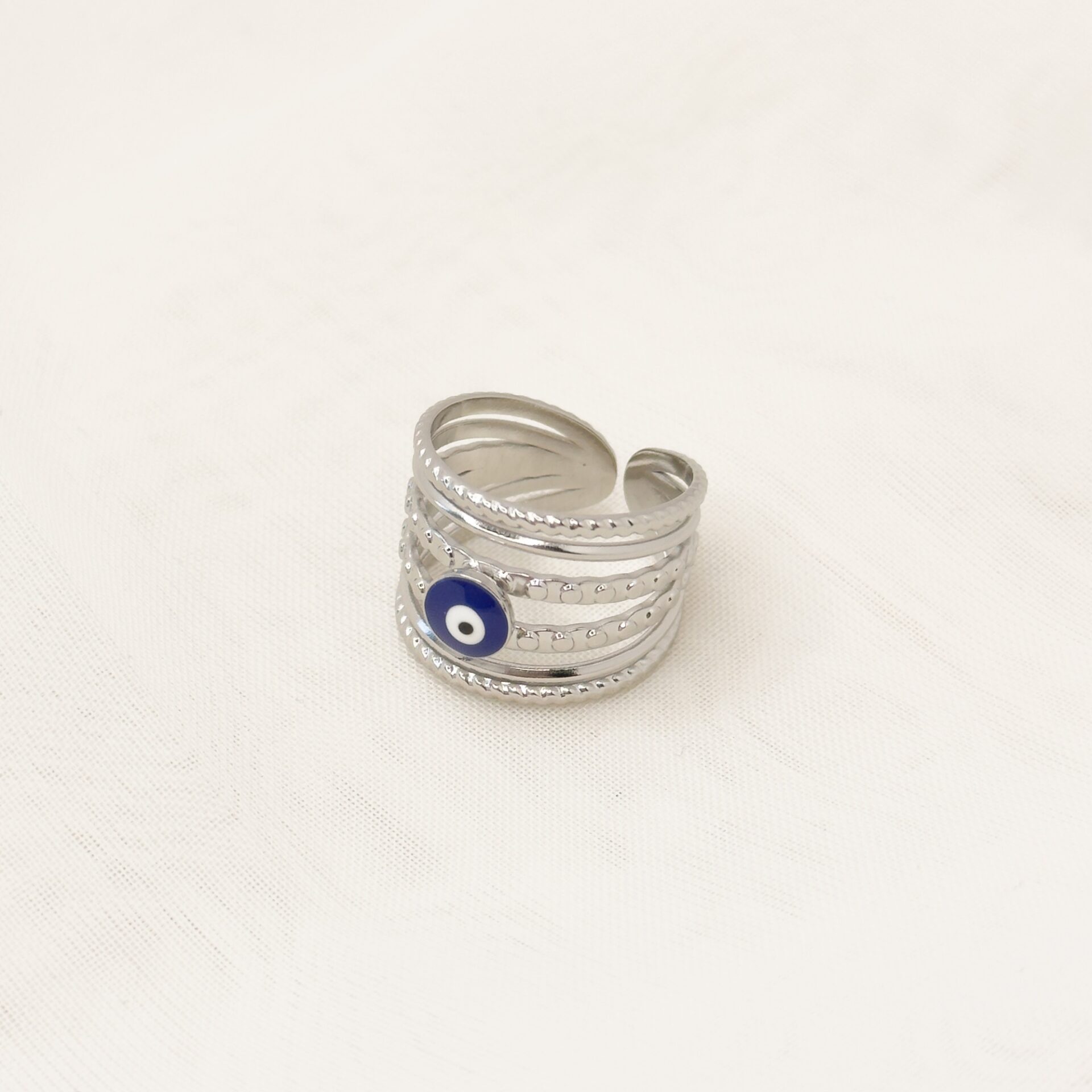 Olympia Silver Evil eye ring - Image 2